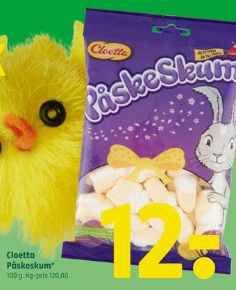 Coop 365 Cloetta påskeskum tilbud