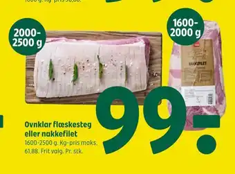 Coop 365 Ovnklar flæskesteg eller nakkefilet tilbud
