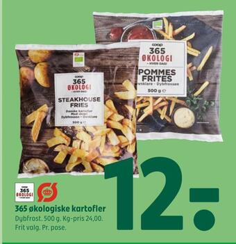 Coop 365 365 økologiske kartofler tilbud