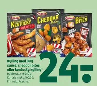 Coop 365 Kylling med bbq sauce, cheddar bites eller kentucky kylling tilbud