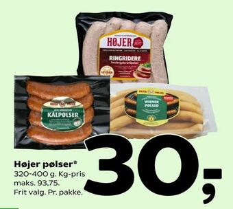 Coop 365 Højer pølser tilbud