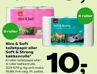 Coop 365 Nice & Soft toiletpapir eller Soft & Strong køkkenrulle tilbud