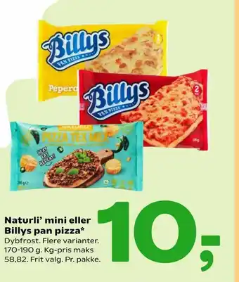 Naturli' mini eller Billys pan pizza