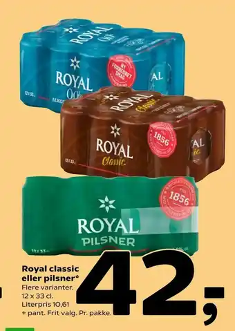 Coop 365 Royal classic eller pilsner tilbud
