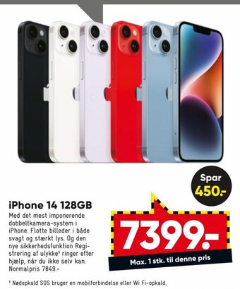 Bilka IPhone 14 128 GB tilbud