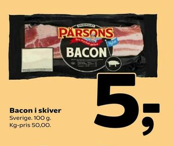 Coop 365 Bacon i skiver tilbud