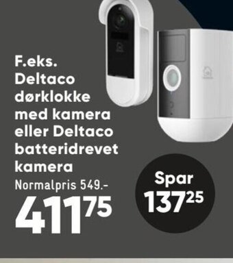 Bilka F.eks. Deltaco Dørklokke med Kamera eller Deltaco Batteridrevet Kamera tilbud