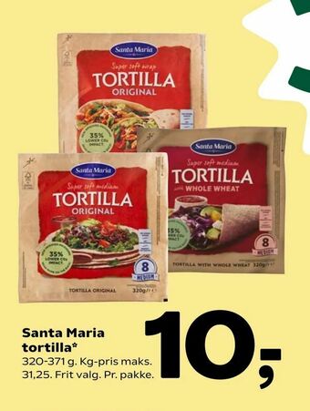 Coop 365 Santa Maria tortilla tilbud