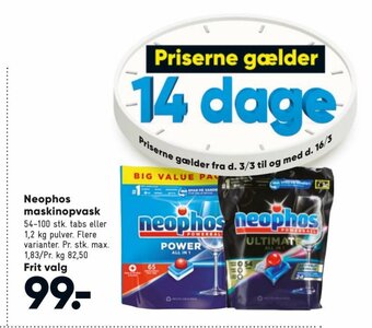 Bilka Neophos Maskinopvask tilbud