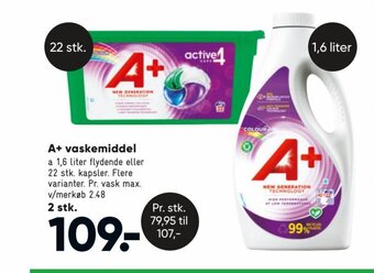 Bilka A+ Vaskemiddel tilbud