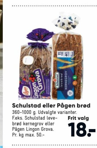 Bilka Schulstad eller Pågen Brød tilbud