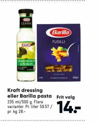 Kraft Dressing eller Barilla Pasta