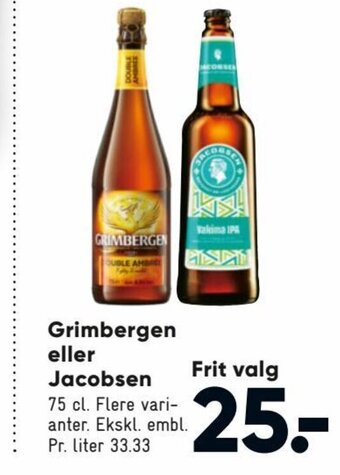 Bilka Grimbergen eller Jacobsen tilbud