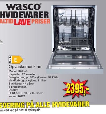længde Forurenet kan opfattes Wasco opvaskemaskine tilbud hos Harald Nyborg