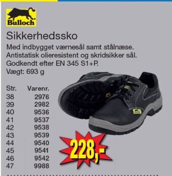 Harald Nyborg Bulloch sikkerhedssko tilbud