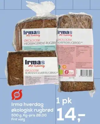 Irma Irmas hverdag rugbrød-skiver tilbud