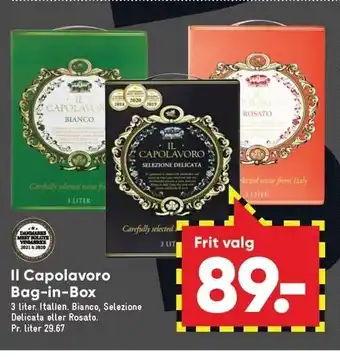 Bilka Ii capolavaro bag-in-box tilbud