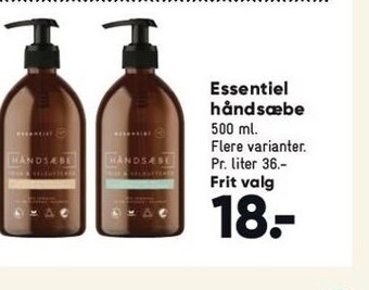 Bilka Essentiel håndsæbe tilbud