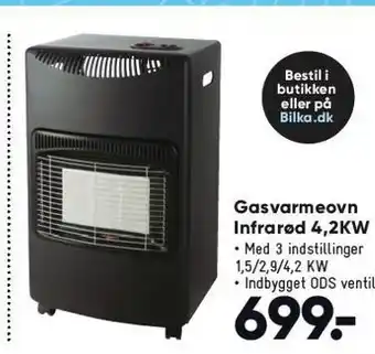Gasvarmeovn infrarød 4,2 kw