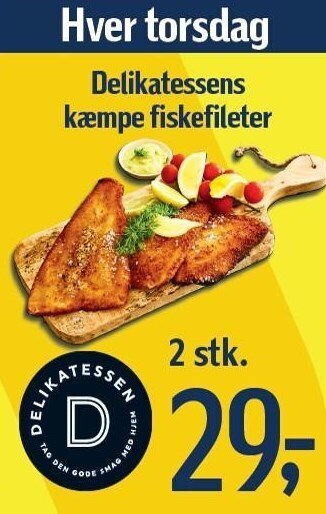 Føtex Delikatessens kæmpe fiskefileter - 2 stk. tilbud