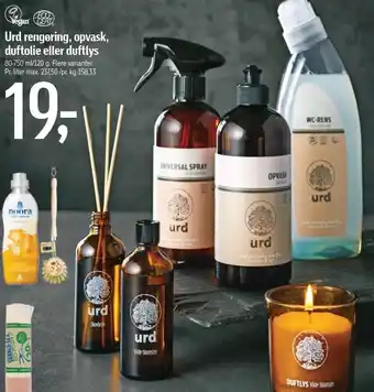Føtex Urd rengørings, opvask, duftolie eller duftlys tilbud