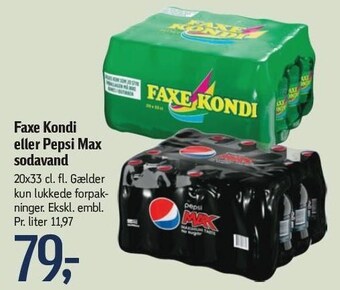 Føtex Faxe kondi eller pepsi max sodavand tilbud