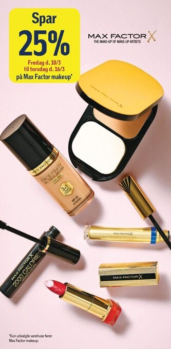 Føtex Spar 25% på max factor makeup tilbud