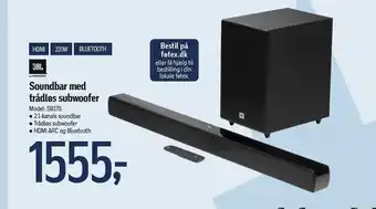 Føtex Jbl soundbar med trådløs subwoofer tilbud
