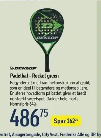 Dunlop padelbat - rocket green