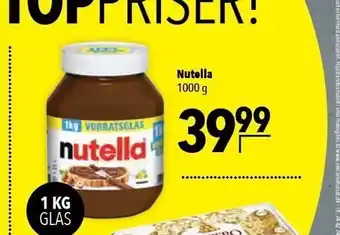 Citti Nutella 1 kg glas tilbud