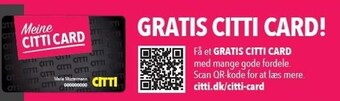 Gratis citti card
