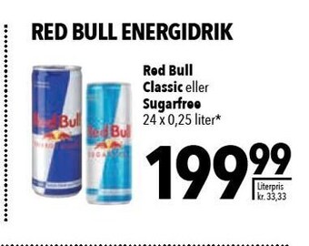 Citti Red bull classic eller sugarfree tilbud