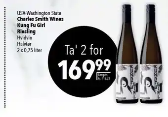 Charles smith wines kung fu girl riesling - 2 stk