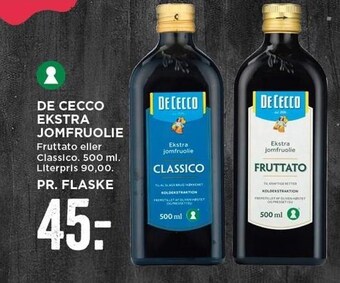 MENY De cecco ekstra jomfruolie tilbud