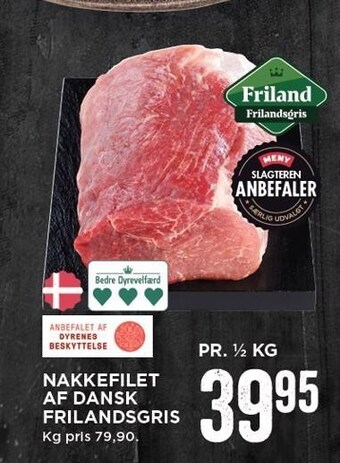MENY Nakkefilet af dansk frilandsgris tilbud