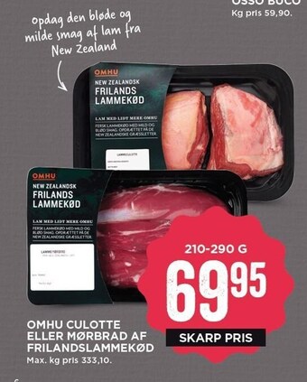MENY Omhu culotte eller mørbrad af frilandslammekød tilbud