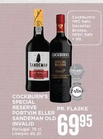 MENY Cockburn's special reserve portvin el. sandeman old invalid tilbud
