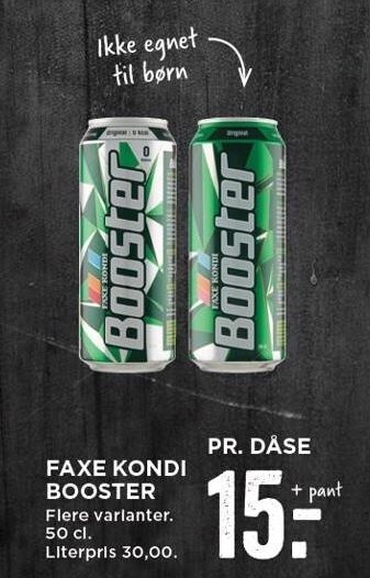 MENY Faxe kondi booster tilbud