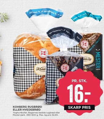 MENY Kohberg rugbrød eller hvedebrød tilbud