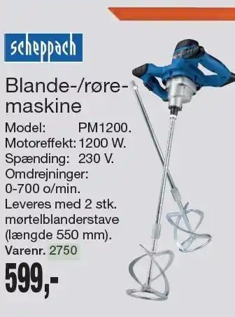 Blande-/rører maskine