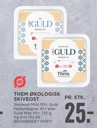 MENY Them økologisk skiveost tilbud
