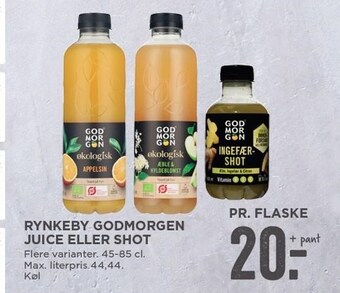 MENY Rynkeby godmorgen juice eller shot tilbud