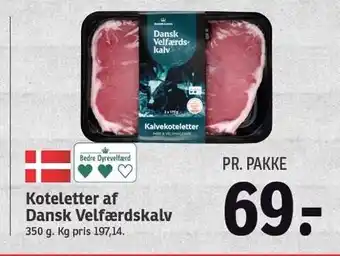 SPAR Koteletter af dansk velfærdskalv tilbud