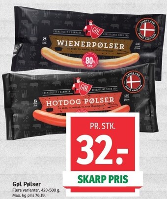 SPAR Gøl pølser tilbud