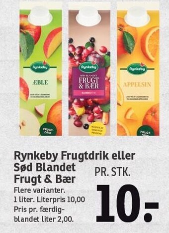 SPAR Rynkeby frugtdrik eller sød blandet frugt & bær tilbud