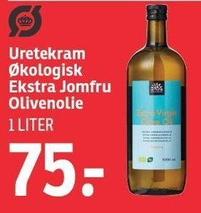 SPAR Urtekram økologisk ekstra jomfru olivenolie tilbud