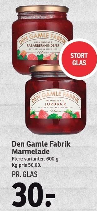 SPAR Den gamle fabrik marmelade tilbud