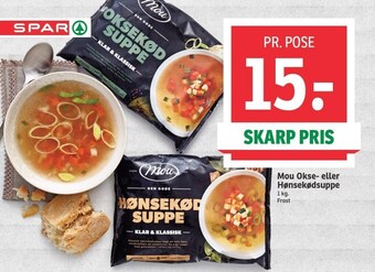 SPAR Mou okse- eller hønsekødsuppe tilbud