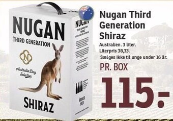 SPAR Nugan third generation shiraz tilbud
