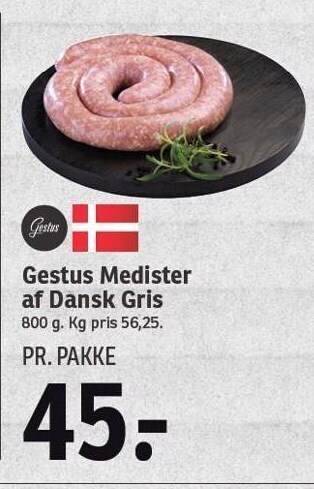 SPAR Gestus medister af dansk gris tilbud